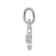 Sterling Silver Letter P with Enamel Pendant