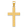 14k Yellow Gold Sandblasted Cross Pendant