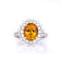 5.11 Ctw Yellow Sapphire and 1.50 Ctw Diamond Ring in 14K WG