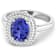1.69ctw Violet Tanzanite and Diamond 14K White Gold Halo Ring