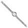Ladies Charles Hubert Chrome-finish Silver Dial Chain Bracelet Watch