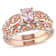Morganite and Diamond 10K Rose Gold Ring 1.09ctw