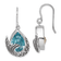 Rhodium Over Sterling Silver Crystal Mermaid Tail Dangle Earrings
