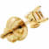 White Cubic Zirconia 14k Yellow Gold Studs With Velvet Gift Box 0.60ctw