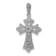 Rhodium Over 14k White Gold Textured Diamond Fancy Cross Pendant
