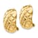 14k Yellow Gold Polished and Textured Quilted Non-Pierced Stud Earrings