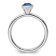 Sterling Silver Stackable Expressions High 5mm Blue Crystal Ring