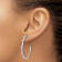 Rhodium Over 14K White Gold Lab Grown Diamond SI1/SI2, G H I, Hoop Earrings