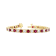 6.25ctw Ruby and Diamond Bracelet in 14k Yellow Gold