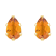 6x4mm Pear Shape Citrine 10k Yellow Gold Stud Earrings