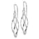 Rhodium Over Sterling Silver Polished Long Twisted Dangle Earrings