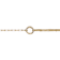 Circular Charm Dual Chain Bracelet In 14K Gold Over Brass