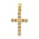 14K Yellow Gold Polished 1/10ct. Diamond Cross Pendant