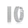Triple-Row Pave CZ Inside-Out Hoop Earrings In White Rhodium Over Brass
