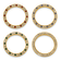 Charles Hubert Gold-finish MOP Dial with 4 Color Bezels Watch