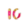 14K Yellow Gold Over Sterling Silver Small Gold Leaf Acrylic Hoop
Earrings in Pink