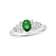 0.60ctw Emerald and Diamond Ring in 14k White Gold