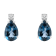 6x4mm Pear Shape London Blue Topaz with Diamond Accents 14k White Gold
Stud Earrings