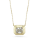 Rachel Zoe Bezel Set Radiant CZ Solitaire Pendant Necklace in 14K Gold
Over Sterling Silver