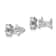 Rhodium Over Sterling Silver Polished Shark Post Earrings