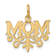 14K Yellow Gold MOM Charm