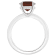 8mm Round Garnet With Diamond Accents Rhodium Over Sterling Silver
Hidden Halo Ring