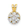 10k Yellow Gold Small Cubic Zirconia Flower Charm