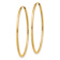 14k Yellow Gold Polished 1 1/2" Round Endless Hoop Earrings