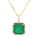 4.33 Ctw Emerald and 0.25 Ctw White Diamond Pendant in 14K YG