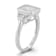 Rachel Zoe Bezel Set CZ Three-Stone Ring in Rhodium Over Sterling Silver