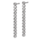 Rhodium Over Sterling Silver Polished Bezel Set Cubic Zirconia Bar Post
Dangle Earrings