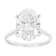 Lab-Grown Diamond Oval Solitaire Ring In 14K White Gold 5.00ct