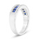 Sapphire and Diamond 14k White Gold Band Ring 1.00ctw
