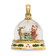 14k Yellow Gold 3D Enameled Christmas Snow Globe Pendant