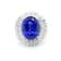 17.89 Ctw Tanzanite and 3.21 Ctw White Diamond Ring in 18K WG