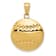 14k Yellow Gold Polished and Textured Baseball Charm