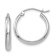 Rhodium Over 14k White Gold Polished 11/16" Hoop Earrings