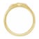14K Yellow Gold Floral Oval Signet Ring