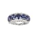 Blue And White Cubic Zirconia Platinum Over Sterling Silver Ring 7.75ctw