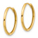 14k Yellow Gold 5/8" Polished Hinged Hoop Earrings