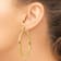 14k Yellow Gold 2 3/16" Polished Tube Hoop Earrings