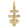 14K Yellow and White Gold Cara Vaca Crucifix Pendant