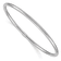 Rhodium Over 14k White Gold 3mm Polished Round Tube Slip-on Bangle