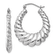 Rhodium Over 14k White Gold Polished 9/16" Scalloped Hoop Earrings
