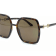 Gucci Brown Tortoise Square Frame / Brown Lens Sunglasses