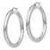 Rhodium Over 14k White Gold 1 3/4" Polished Hoop Earrings