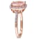 3.90ctw Morganite And Diamond 14k Rose Gold Halo Ring