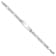 Rhodium Over 14k White Gold Figaro Link Soft Diamond Shape ID Bracelet