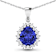 Blue Tanzanite and White Diamond 14K White Gold Pendant with 18 inch
Cable Chain 3.25ctw