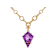 Amethyst Kite Pendant Necklace In 18K Gold Over Sterling Silver 2.65ct